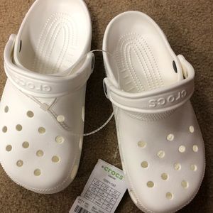 White Crocs Classic Clogs